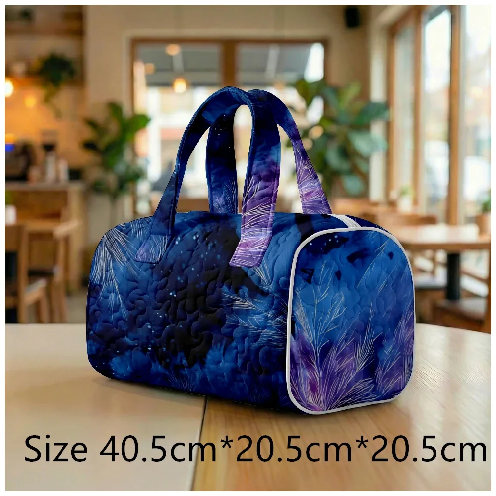 sac fourre-tout matelassé tendance pour femme, imprimé tie-dye aquarelle, sac à bandoulière bohème chic pour la plage, les voyages, la gym, le camping, bagage à main