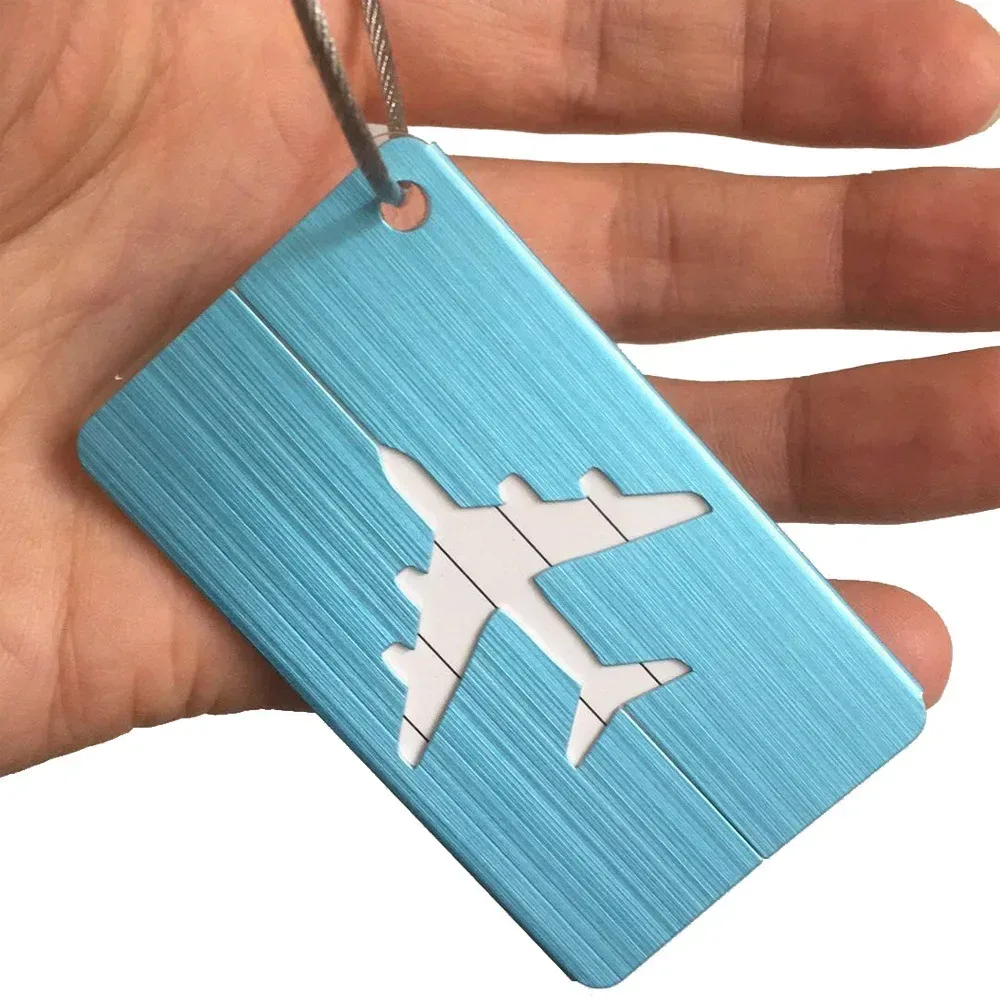 nouvelle mode étiquettes de bagages en alliage d'aluminium femmes hommes bagages de voyage valise nom porte-étiquette accessoires de voyage