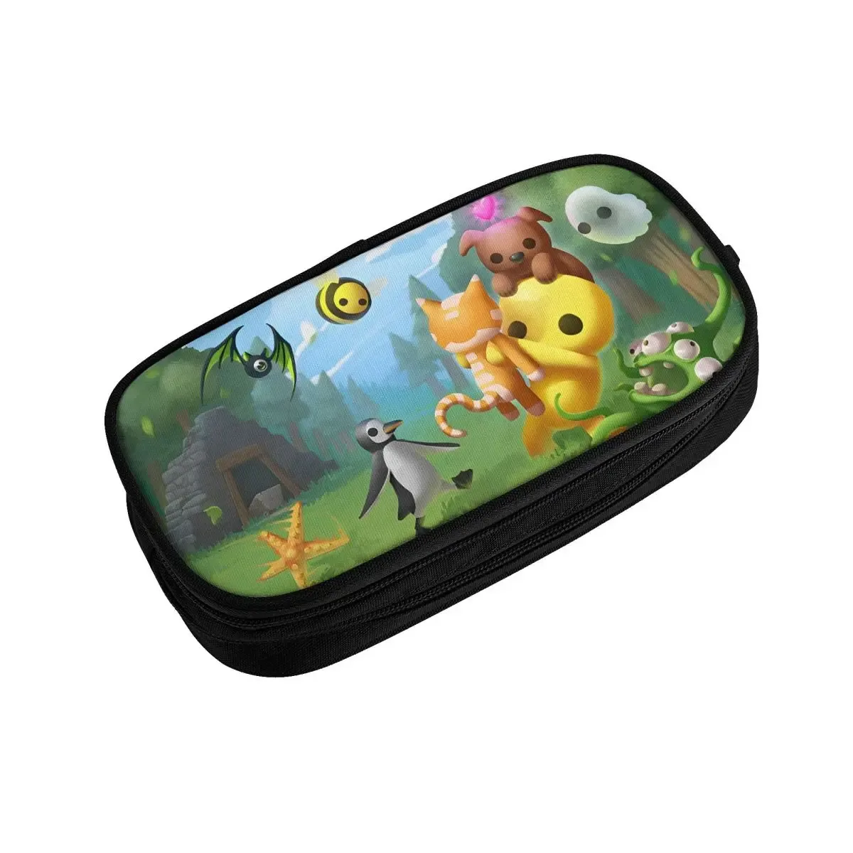 mignon wobbly life jeu en ligne trousse à crayons étuis à crayons stylo pour étudiant grand rangement sacs à crayons bureau fermeture éclair papeterie