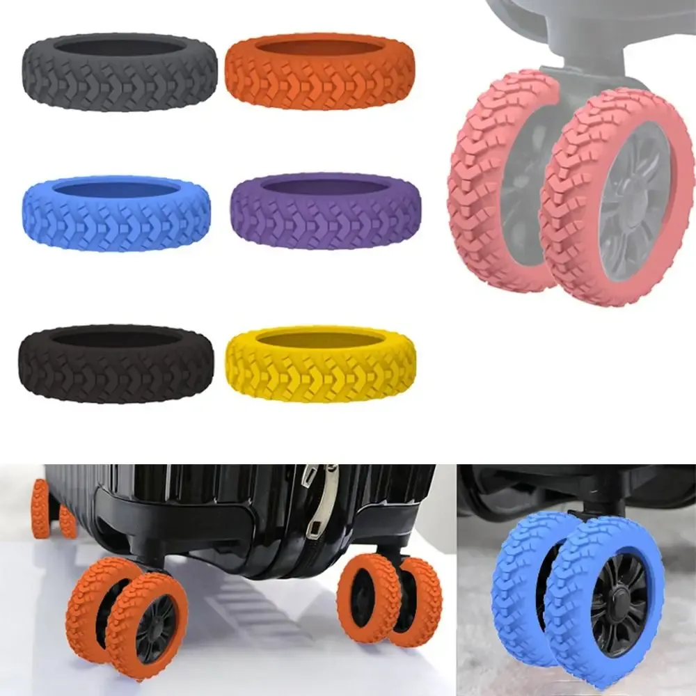 8 pièces de protections en silicone pour roulettes de valise de voyage, silencieuses et anti-bruit, pour couvr