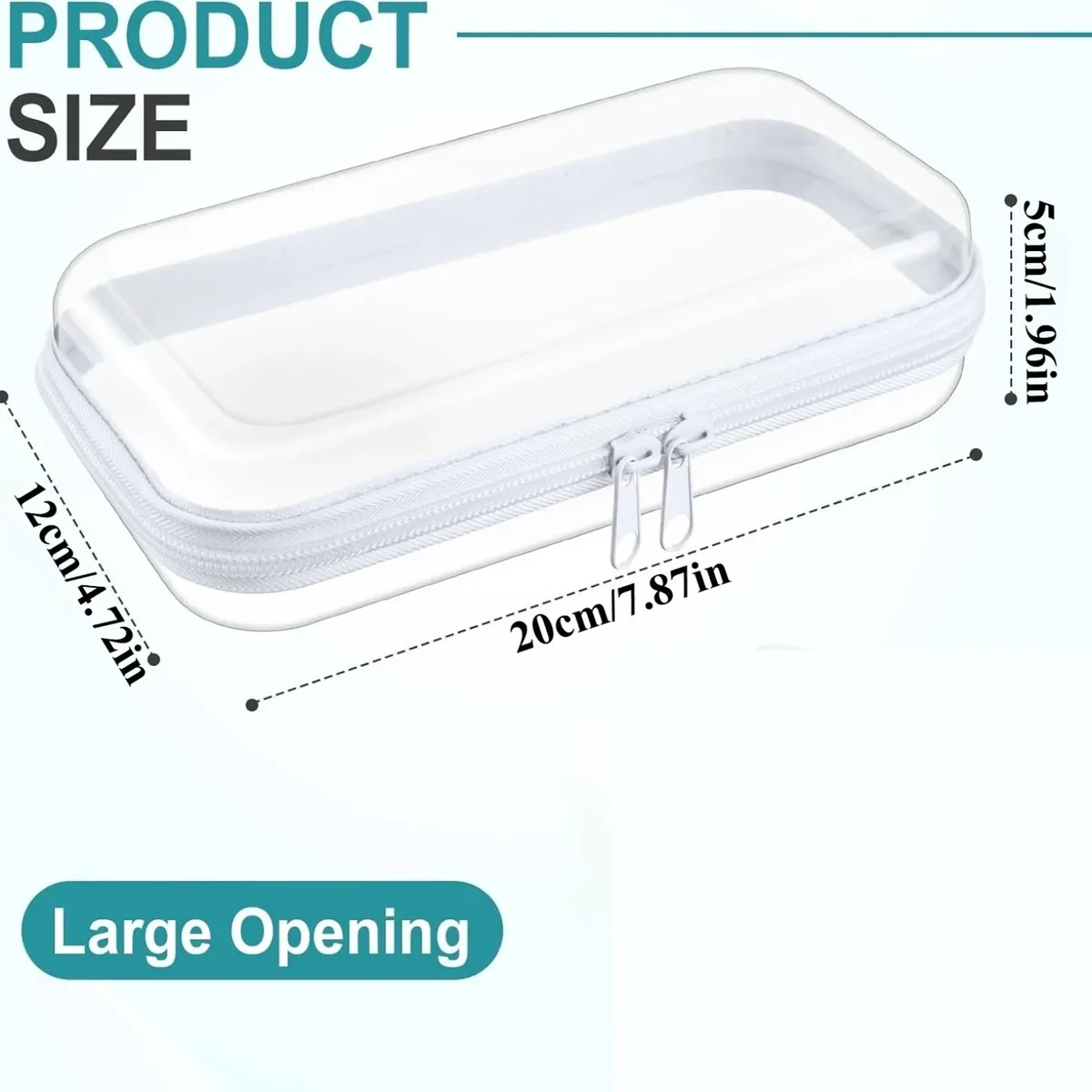 sac à cosmétiques rigide transparent en pet, pochette de rangement pour maquillage avec fermeture éclair étanche pour voyage, rangement de produits de toilette et de papeterie, 1 à 3 pièces