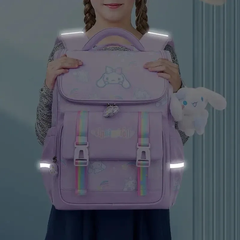 sac à dos grande capacité cinnamoroll mignon style anime, cartable d'école pour étudiant, sac à bandoulière de dessin animé, cadeau de voyage pour ami