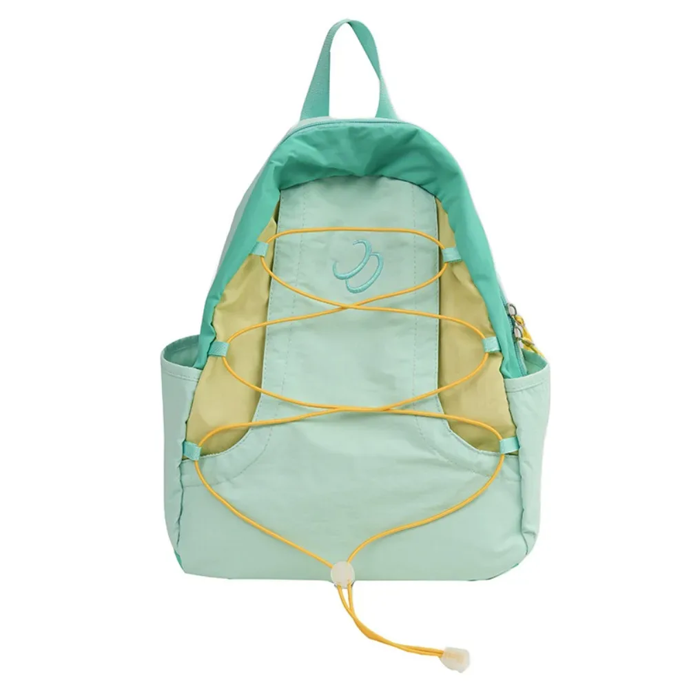 sac à dos léger en patchwork de couleurs contrastées, esthétique y2k, sacs à bandoulière en nylon, streetwear, polyvalent, sac d'école pour étudiants, voyage