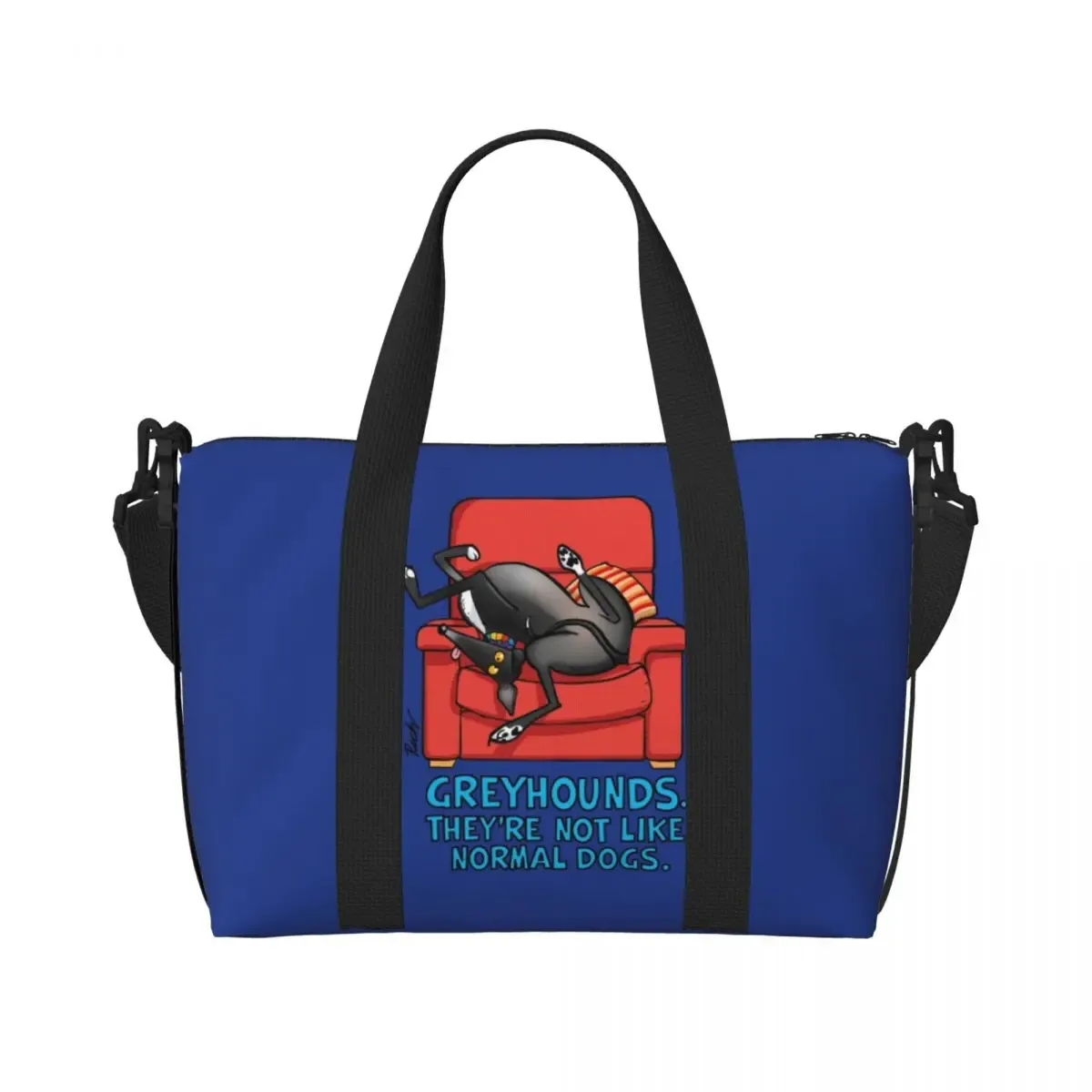 sac fourre-tout personnalisé whippet peeping pour femme, grande capacité, lévrier lévrier, sac de voyage pour chien, salle de sport, plage