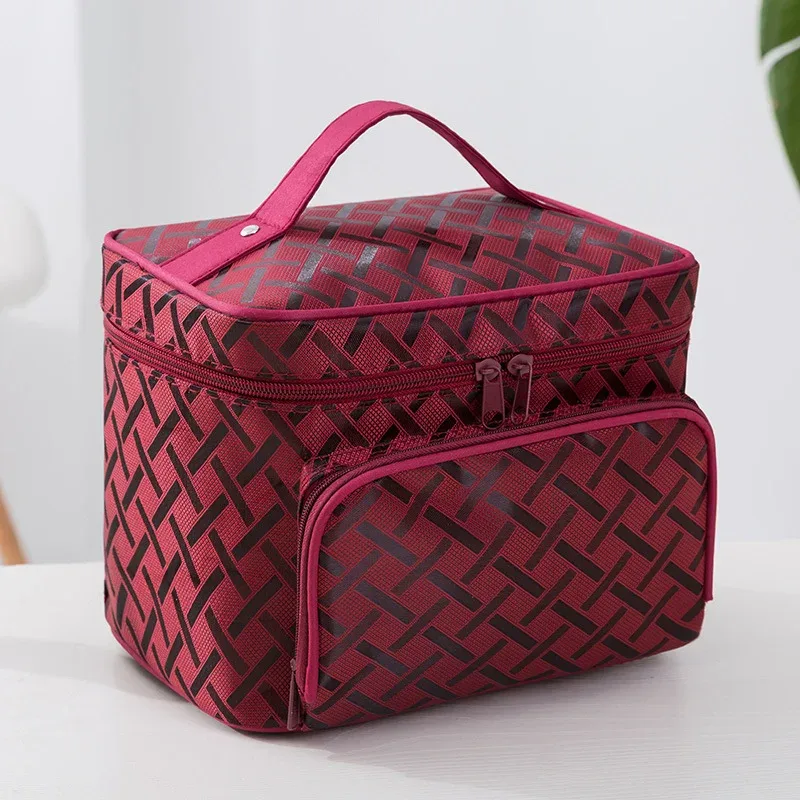 nouveau sac à cosmétiques à fleurs de grande capacité, boîte à cosmétiques à fermeture éclair, organisateurs de rangement, trousse de maquillage de toilette de voyage szl8061