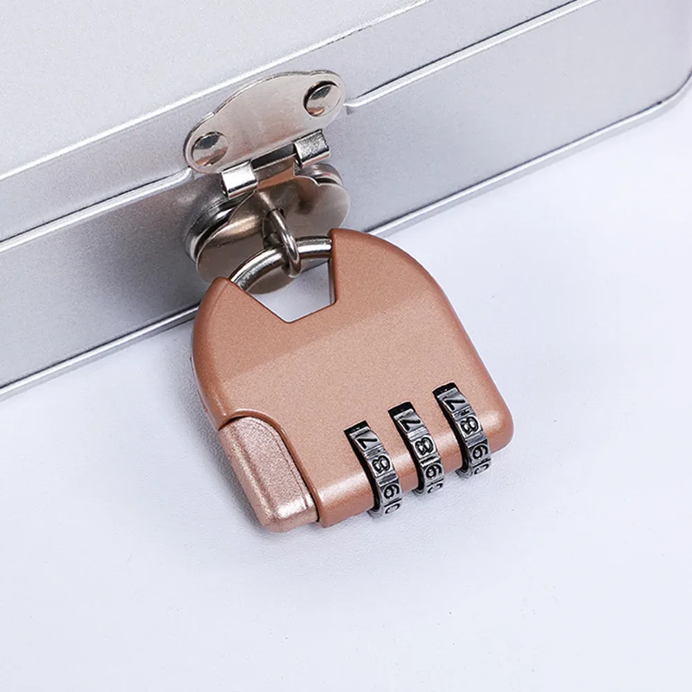 cadenas en alliage combiné pour bagages, utilisé sur les sacs à fermeture éclair, les sacs à dos, les sacs à main, les tiroirs et les armoires - petit cadenas pendentif
