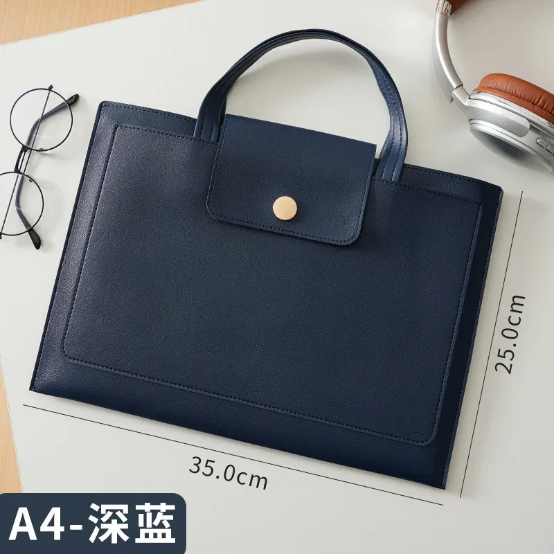 porte-documents de luxe portable de grande capacité, nom personnalisé, sac à documents en papier a4, mode femme d'affaires, pochette d'ordinateur 13 pouces, fourre-tout