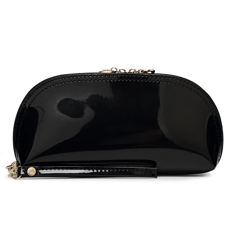mode cuir pu portable petit sac de maquillage fermeture éclair femmes sac cosmétique articles de toilette organisateur femme stockage étuis de maquillage sac à main