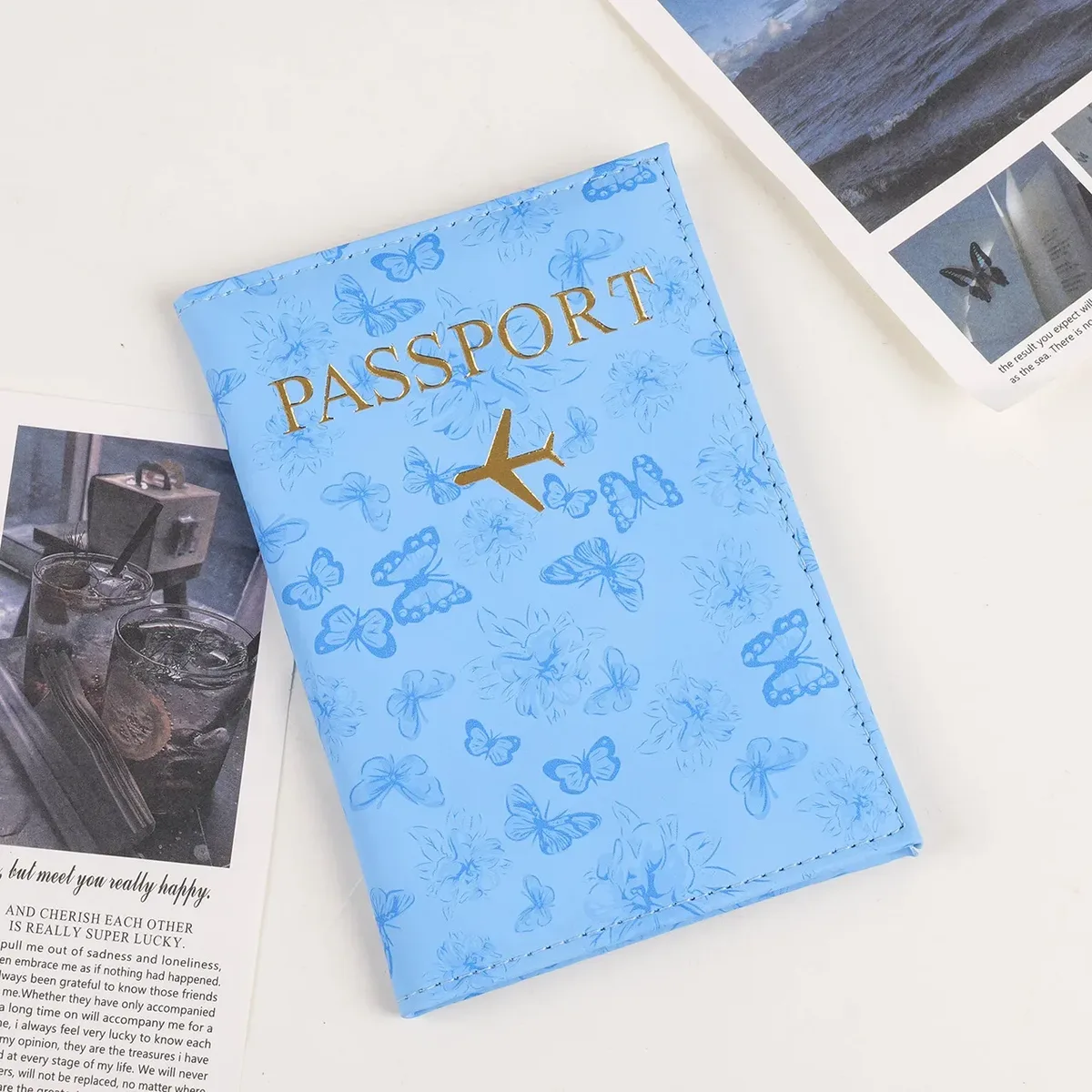étui de couverture de porte-passeport de voyage imprimé léopard pour femmes, couverture de passeport de billet de carte en cuir pu, accessoires de protection