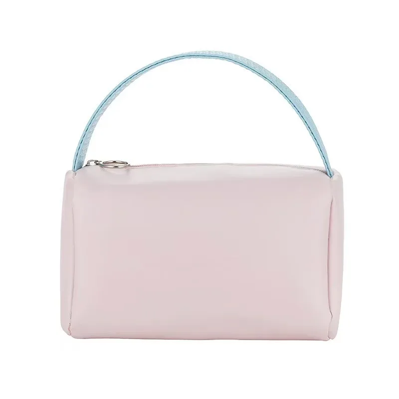 sac de maquillage portable pour femmes, grande capacité, organisateur de maquillage de voyage, pochette de toilette en cuir pu imperméable, sac de rangement à main