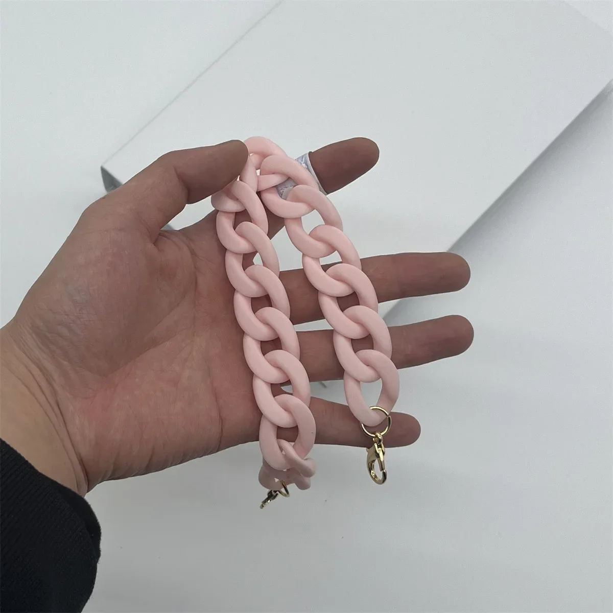chaîne de sac à main en acrylique de 2.1cm de largeur, sangles de sac à main remplaçables, accessoires de sac à bandoulière détachables pour femmes et filles