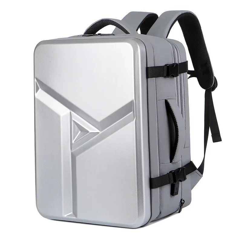 sac à dos à coque rigide de grande capacité pour hommes, sac d'extension d'affaires usb, sac d'ordinateur 17 pouces, sac à dos de voyage abs, nouvelle valise