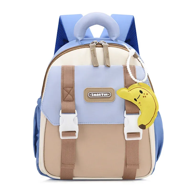 nouveau sac à dos grande capacité pour enfants, sac à dos maternelle garçons filles, sac à dos double épaule anti-pression avec blocs de couleurs