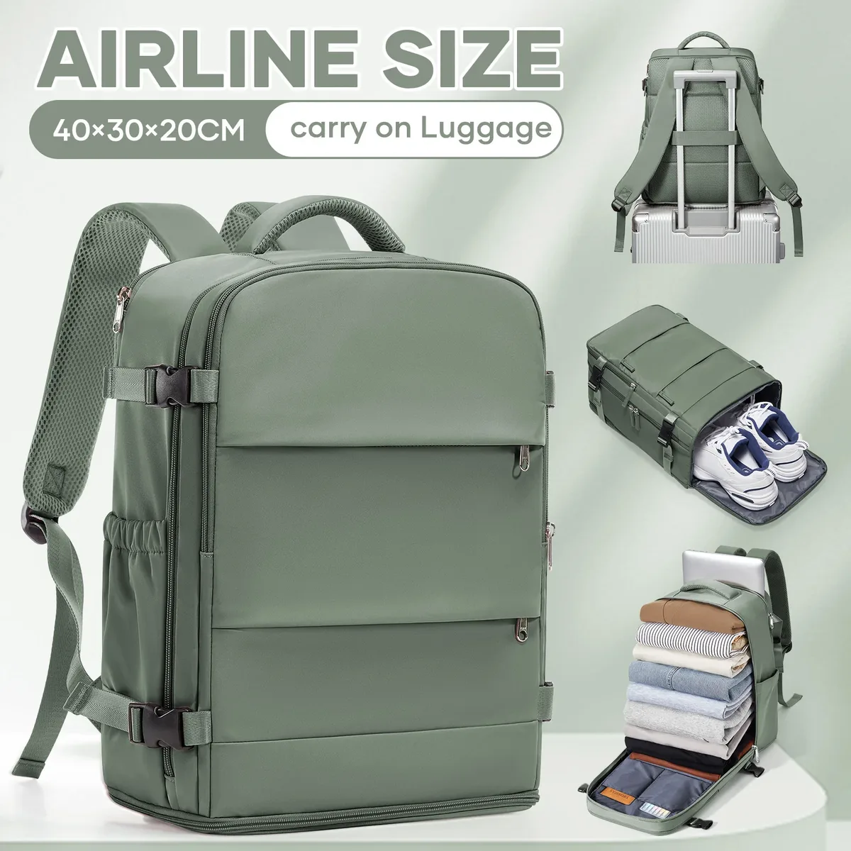 bagage à main ryanair 40x30x20 sac à dos de voyage sac à main cabine d'avion max wizz air sac à dos, sac à dos pour ordinateur portable pour hommes et femmes