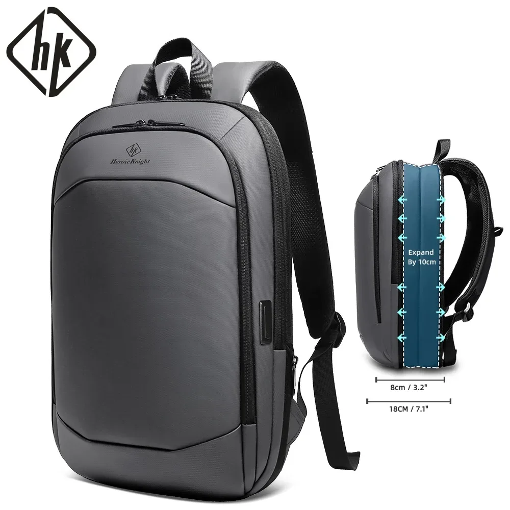 hk business sac à dos pour hommes 17 pouces sac à dos pour ordinateur portable avec port usb mince extensible étanche sac de voyage grand sac d'ordinateur de travail