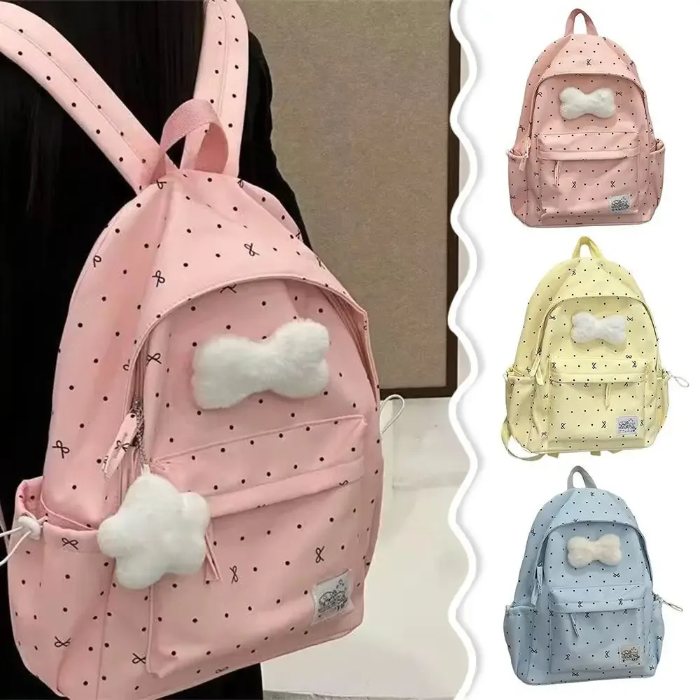 nouveau sac à dos à nœud de grande capacité, ultra-léger et respirant pour filles, sacs à livres en nylon pour étudiants