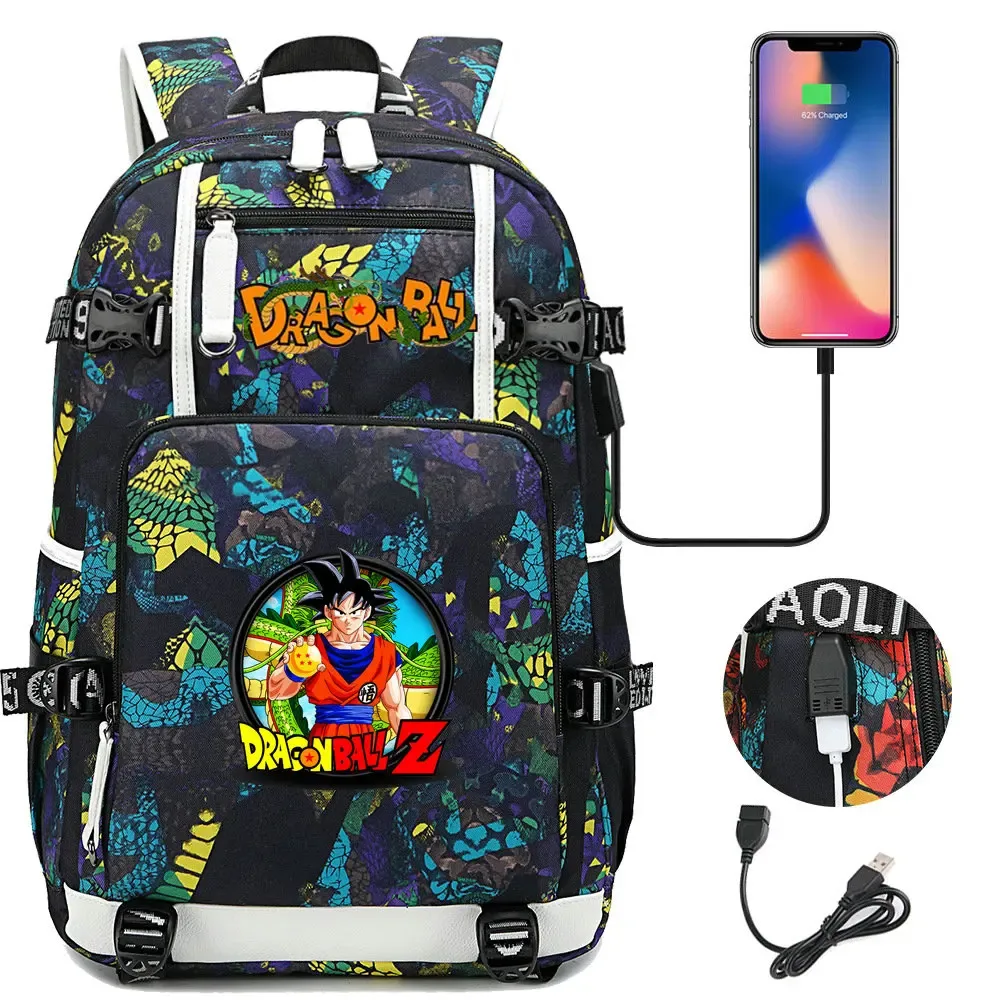 sac à dos camouflage dragon ball - sac d'école grande capacité pour étudiants, sac à dos pour enfants, sac de voyage en plein air pour garçons