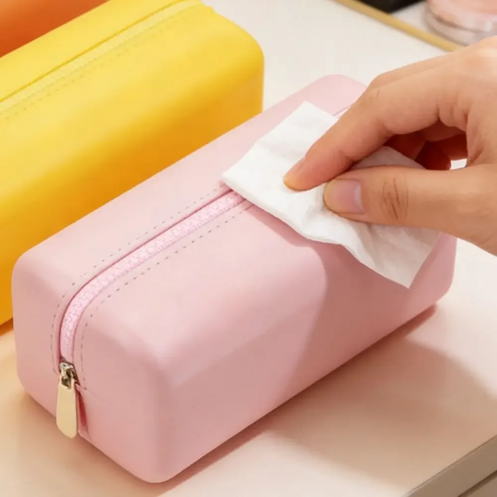 sac de rangement pour cosmétiques en silicone de haute qualité, grande capacité, étanche, pochette de voyage, sac à main