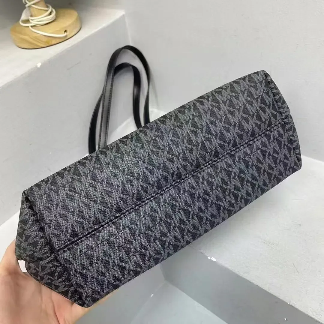 Sac à bandoulière et à main Michael Kors pour femmes, grande capacité, sac fourre-tout classique de luxe léger, sac de voyage à fermeture éclair tendance