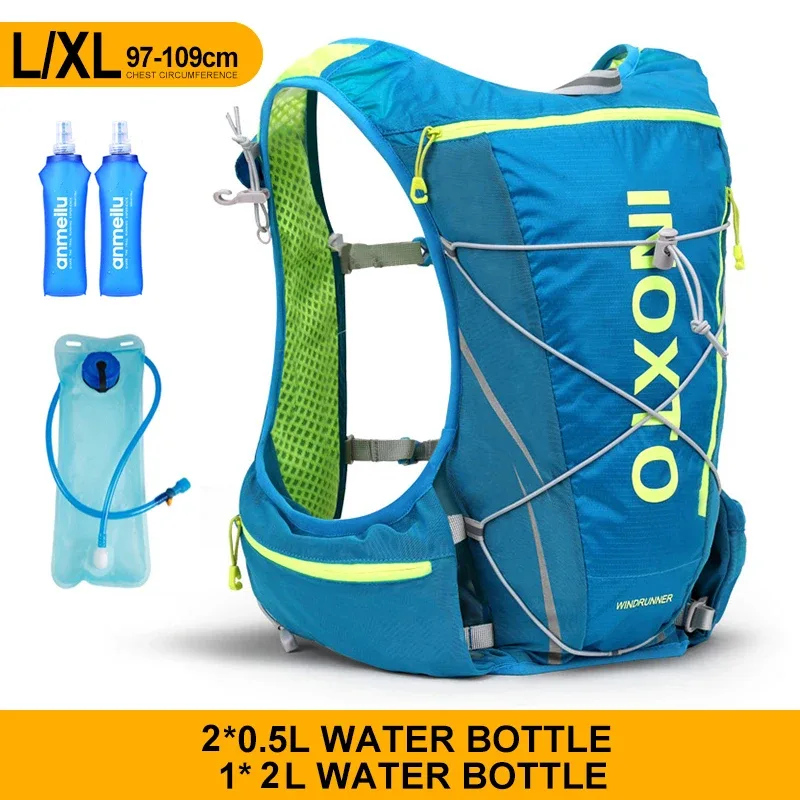 gilet hydratant de course en plein air 8l, sac à dos hydratant pour cyclisme, trekking, randonnée, marathon, vélo, avec bouteille d'eau de 500ml