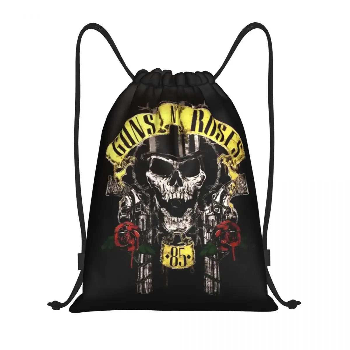 hard rock band guns n roses sac à dos à cordon femmes hommes gym sport sac à dos portable balle logo sac à provisions sac