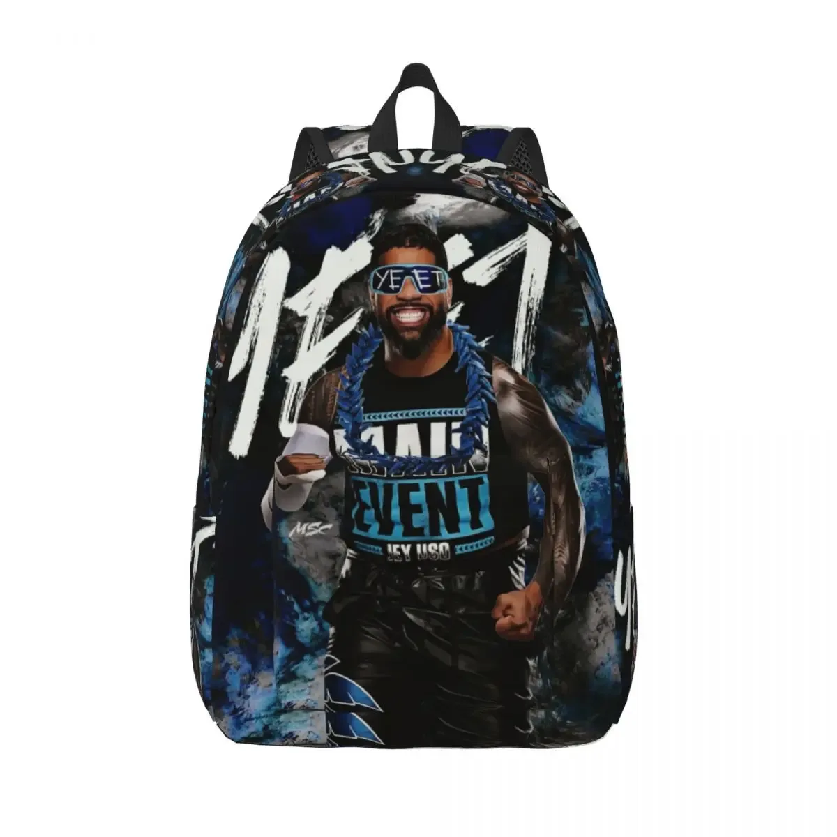 jey uso yeet – sac à dos en toile classique pour hommes et femmes, sac à livres personnalisé pour étudiants, convient aux sacs pour ordinateur portable de 15 pouces, nouvelle collection