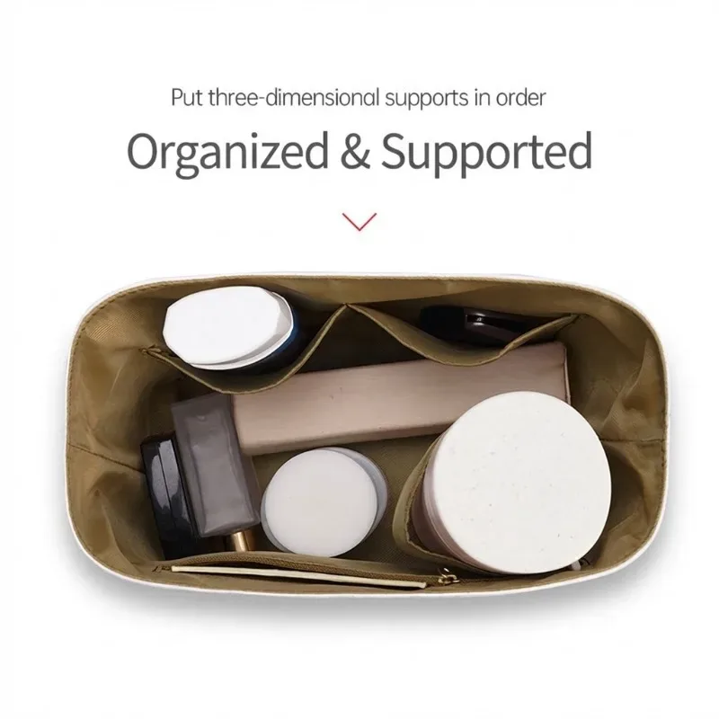 organisateur de sac en papier dupont ultra léger pour sac fourre-tout pliable en nylon, sac à main type dumpling, pochette de maquillage, plusieurs poches
