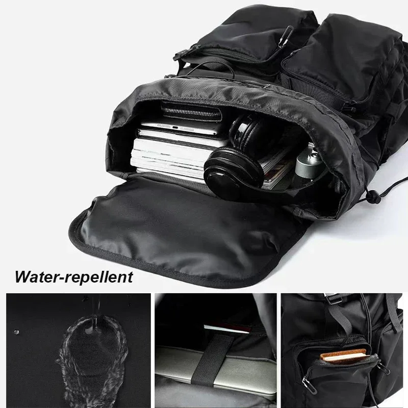 nouveau cordon moraillon boucles sac à dos décontracté hommes femmes collège sacs d'école sacs à dos pour ordinateur portable simple 15.6 pouces pochette d'ordinateur pour hommes