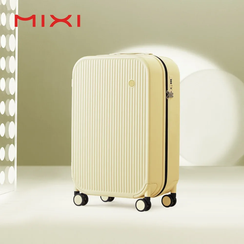 mixi 20 pouces rayé voyage bagages cabine taille bagages léger main étui de transport roulant pc valise 24 26 pouces m9273