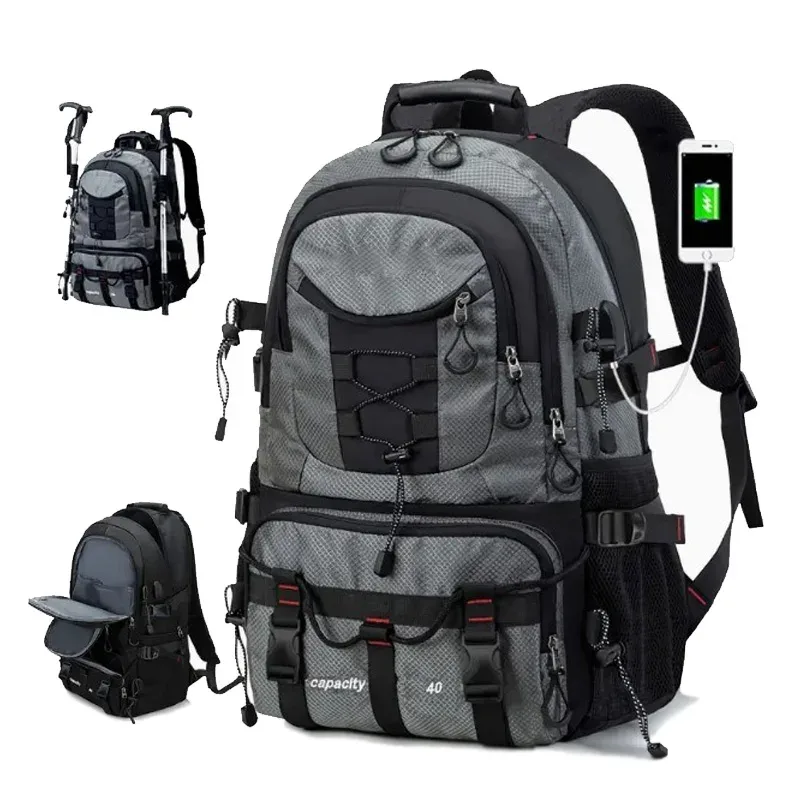 sac à dos de voyage 40l imperméable léger randonnée en plein air, sac à dos de camping pour hommes et femmes