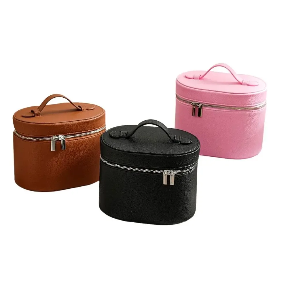 Boîte à cosmétiques de grande capacité, boîte de rangement interne, sac de maquillage en cuir PU, fermeture à glissière étanche, sac organisateur de voyage, usage quotidien