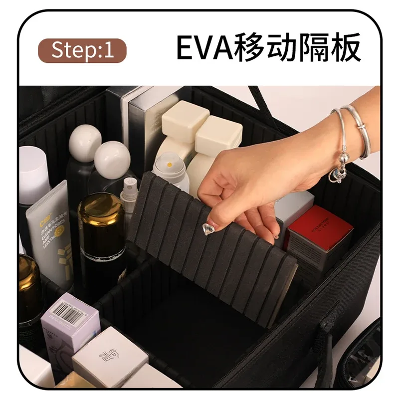 grande valise à roulettes pour maquillage, bagage professionnel pour maquilleurs, étui dédié aux techniciennes en cils et ongles, sac cosmétique pour femmes
