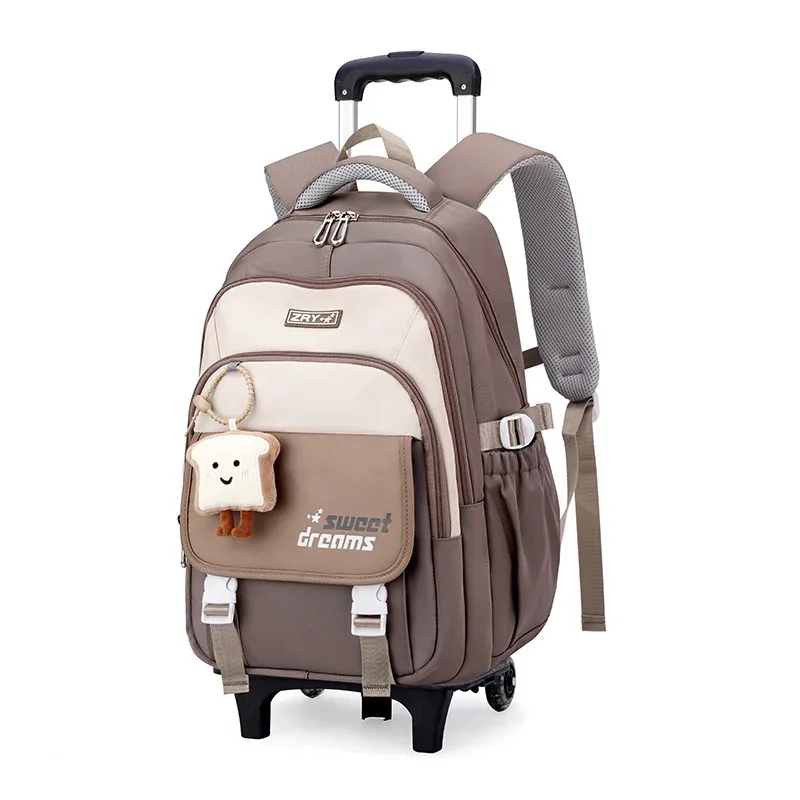 sacs à dos scolaires à roulettes sacs d'école pour filles sac à roulettes avec roues sac d'école orthopédique étanche sac à dos à roulettes pour étudiant