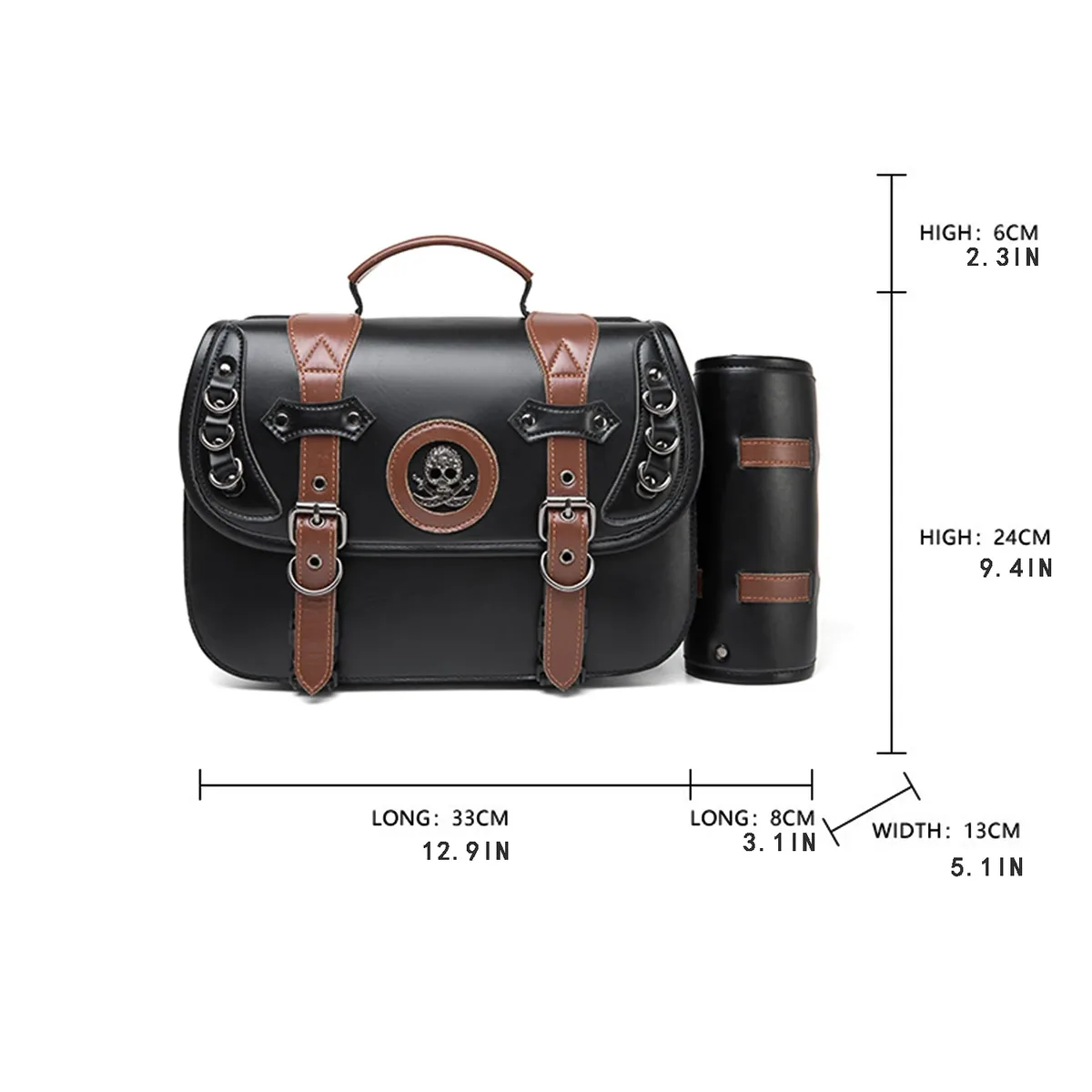 sacoche de moto en cuir pu, sac latéral étanche, accessoires de moto, nouveau