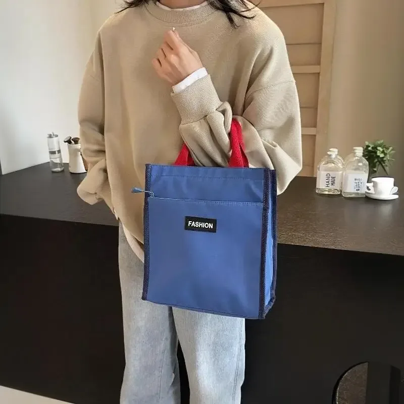 sac à main en toile, sac fourre-tout de grande capacité avec fermeture éclair, sac à bandoulière portable pour étudiants, livres scolaires, bureau, courses quotidiennes