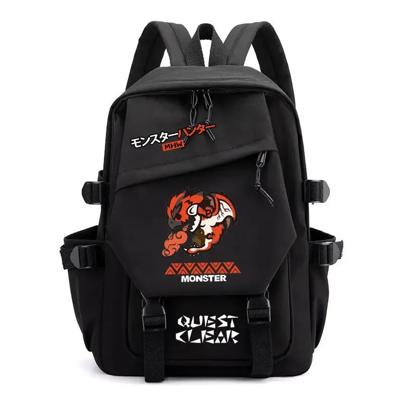 sac à dos monster hunter wilds felyne rathian, sac à dos à bandoulière, sac d'école pour étudiants, sac à dos tendance, sac de voyage