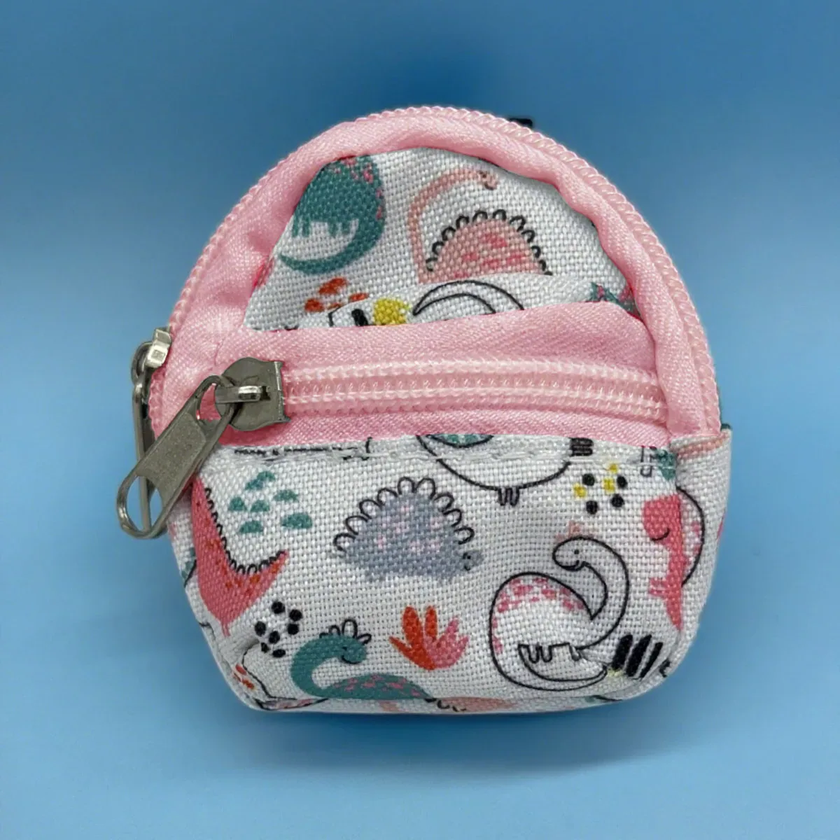 1 pièce mini sac à dos porte-monnaie à fermeture éclair double épaule avec porte-clés et pendentif