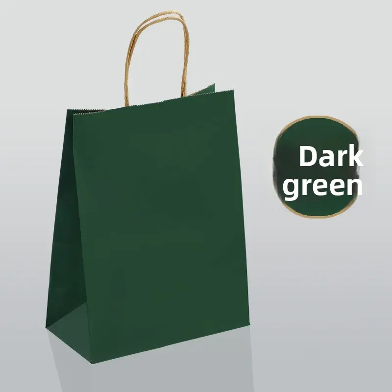 sac en papier multifonctionnel avec poignées, logo personnalisé, 10/50 pièces, sac cadeau pour fête d'anniversaire, sacs de shopping, sac d'emballage en papier kraft