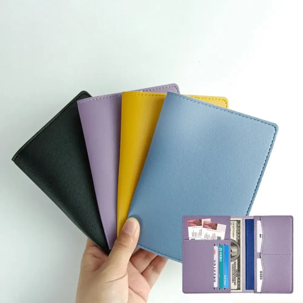 housse de passeport de voyage en pu, multifonction, plusieurs emplacements pour cartes, sac de passeport, accessoires de voyage, grande capacité