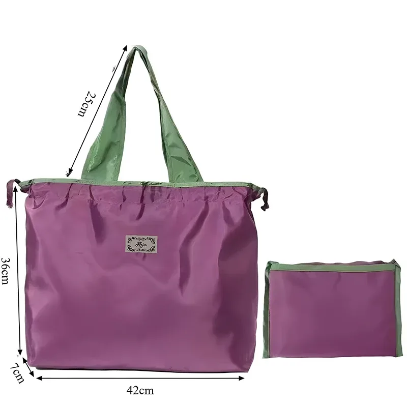 sac à bandoulière pliable imperméable de grande capacité, 1 pièce, sac de shopping de grande capacité, sac de rangement à la mode