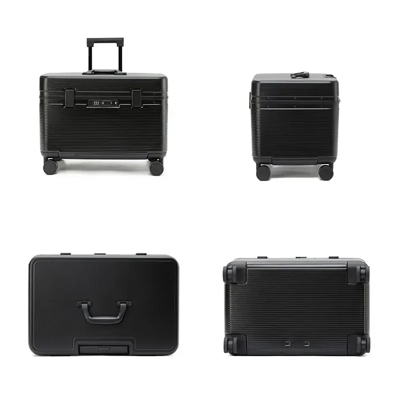 valise à cadre en alliage d'aluminium, valise à roulettes portable abs à ouverture supérieure, roues universelles, valise d'embarquement à verrouillage par code de peintures
