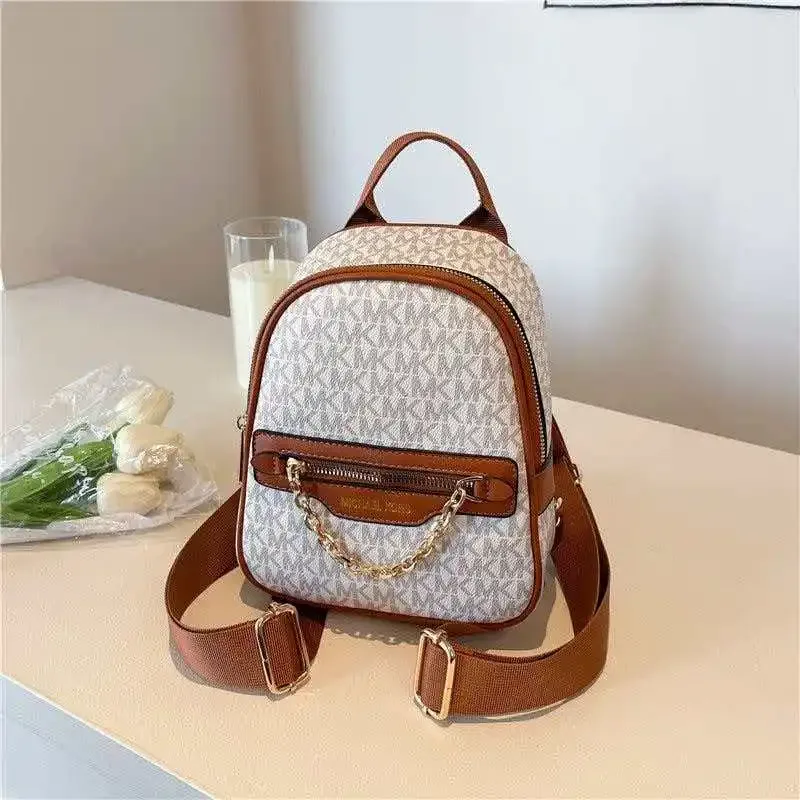 michael kors 2026 nouveau sac à dos de voyage décontracté grande capacité pour femme, matière pvc simple, imperméable et résistant à l'usure