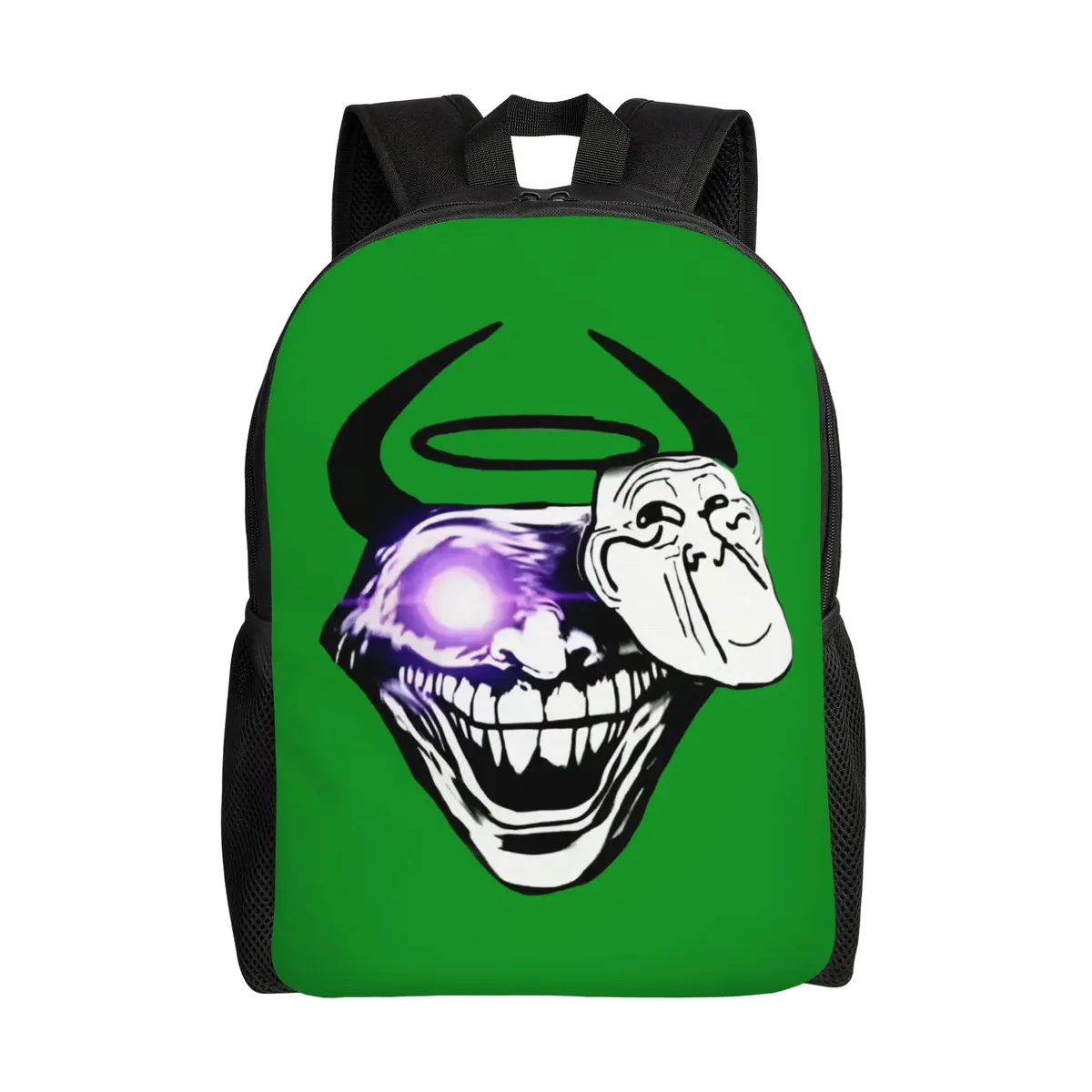 trollface sacs à dos amusants pour hommes et femmes, sac à livres basique pour l'université, l'école, sacs manga