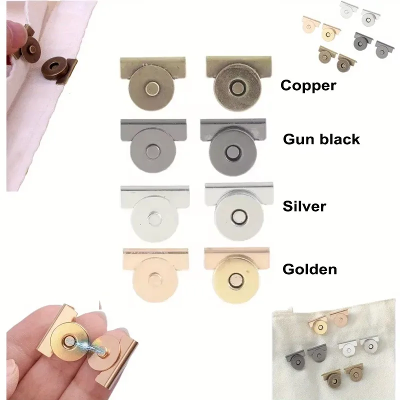 boutons à pression en métal, fermoir à boucle magnétique sans couture pour sacs fourre-tout, vêtements et artisanat de bricolage, clip sans couture pour sac à main, 1/2/3 pièces