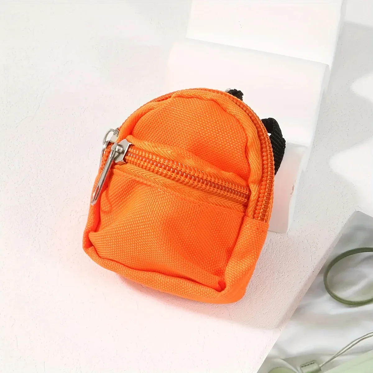 mini sac à dos porte-monnaie porte-clés avec deux poches zippées, pochette de rangement fonctionnelle pour petits essentiels, joli accessoire de sac pour le quotidien