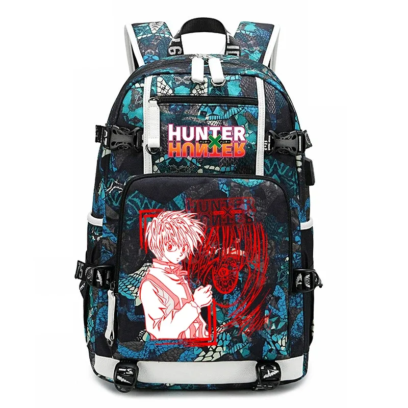 sac à dos imprimé hunter x hunter, grande capacité, pour étudiants, enfants, adolescents, voyage scolaire, sac à dos de voyage