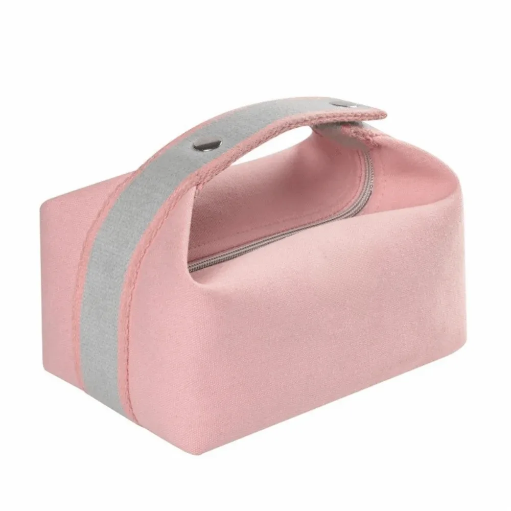 sac de rangement cosmétique grande capacité tendance, trousse de toilette portable en toile, organiseur de maquillage