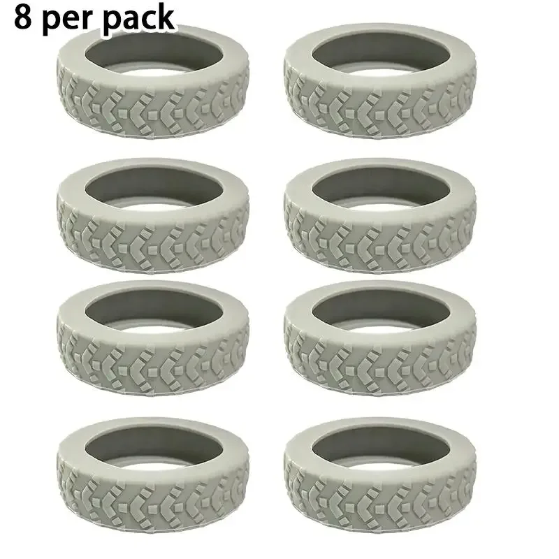 housse de protection pour roues de bagages, 8 pièces, housse en silicone silencieuse et accessoires universels de réduction du bruit, texture épaisse en silicone