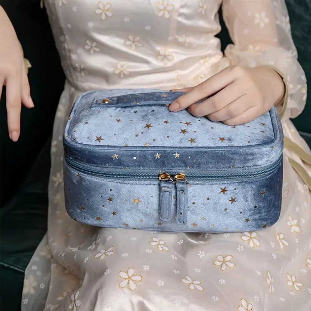star – sacs à main de lavage de grande capacité, sacs de rangement multifonctionnels, sac à cosmétiques en velours, trousse de maquillage, trousse de toilette, sacs de rouge à lèvres
