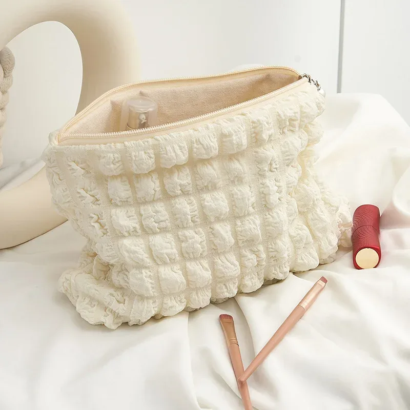 poudres de maquillage souples portables pour dames et filles, fermeture éclair, populaire, boho, réutilisable,